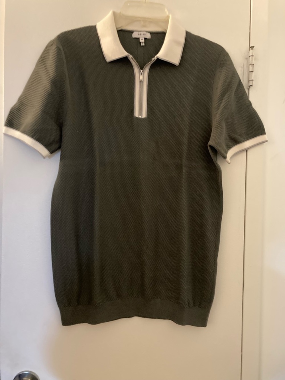 Men’s Reiss Tobago short sleeve Shirt sage green M